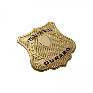 OEM/ODM Manufacturer Factory Custom Logo Design Metal Artifact Award Badge Leather Booth Security Military Police Lapel Pin Badge