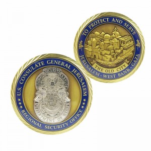 Runde Herausforderungsmünzen des US-Sicherheitsbüros aus Metall