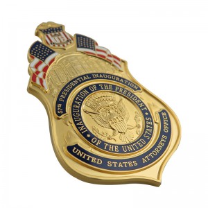 Metal US Police Badge Emalje Pin Maker