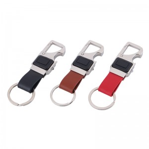 Promotiouns Hook Ring Leather Weave Keychains