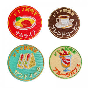 Custom Made Round Shaped Embroidered Metal Pins Button Badges With Safety Pins