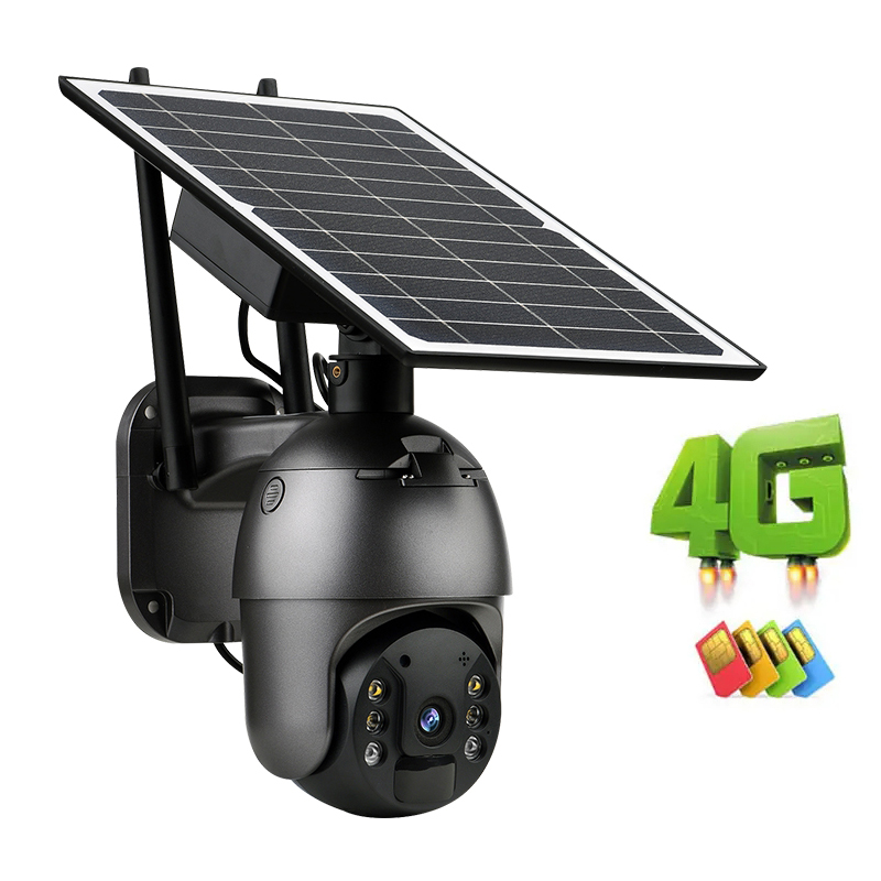 Outdoor solar-powered camera with no internet or electricity required low power consumption