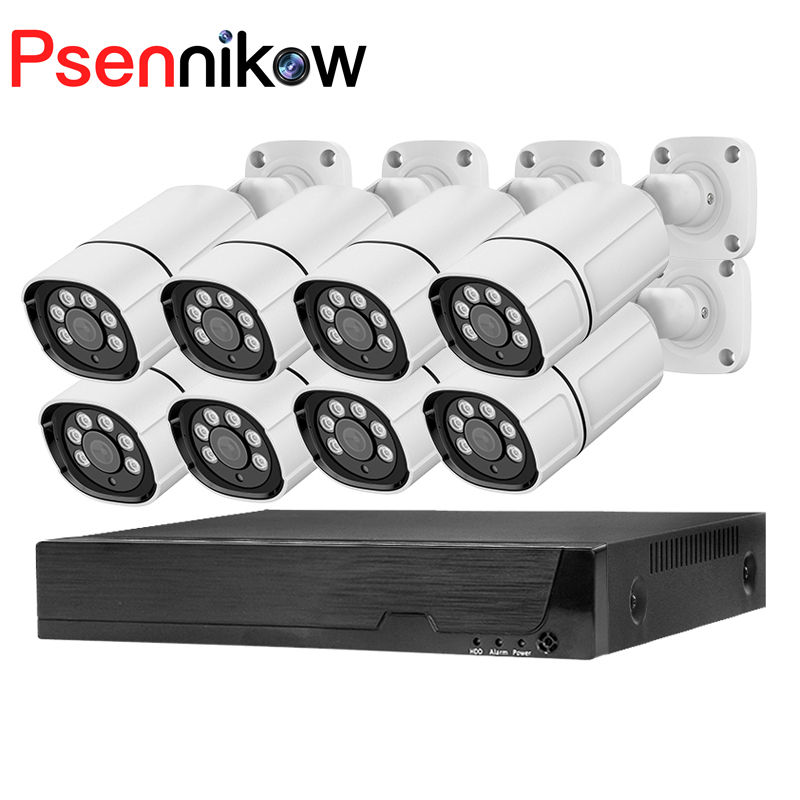 8-channel POE CCTV camera system with remote access capability