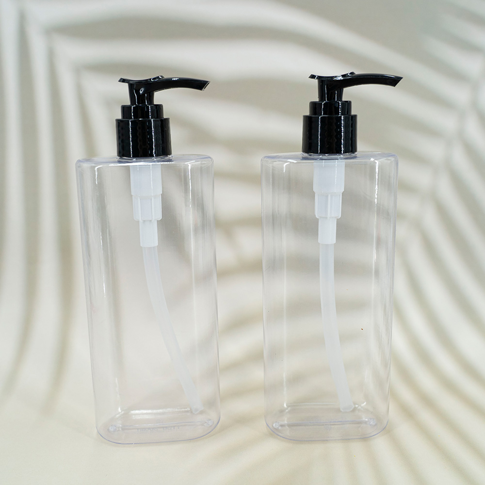 Bottle Shampoo Use PVC Plastic 500 ML Body Customized Industrial Beauty Surface Packaging Bottle Cap Pump Liquid