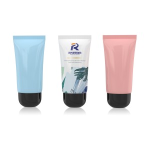 Biodiserigebla Plasta Ovala Plata BB CC Kremo Ŝminko Pakado Propra Premu Kosmetika Tubo