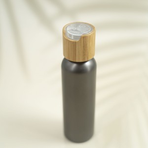 Plastic Custom PET Bottle With Disc Cap Top Of Bamboo
