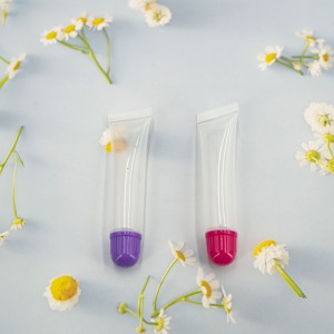 Pogranda Propra Mini Plastaj Kosmetikaĵoj Soft Tube Lip Gloss Squeeze Tube
