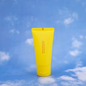 Yellow Plastic Squeeze tube For Cream