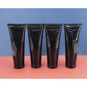 Packaging Soft Cosmetic D35mm Black Glossy Tube
