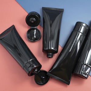 Packaging Soft Cosmetic D35mm Black Glossy Tube