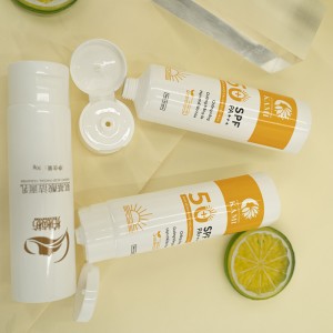 Custom Cream Tube Plastic Container Soft Cosmetic Packaging White Skincare Tube Round Empty PE Squeeze Tube