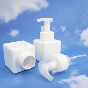 Pogranda Pogranda Propra Plasta Kosmetika Ujo Pakado PET Kvadrata Pumpila Botelo Por Mana sanitizer duŝĝela ŝampuo