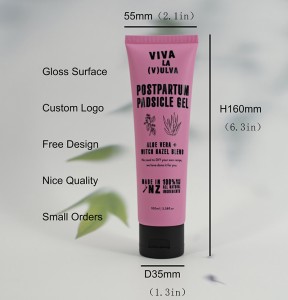 Squeeze Tube Plastic Packaging Soft PE Acceptable Customer’s Logo 100ml Cosmetic Matte Packaging D35mm Pink Face Wash