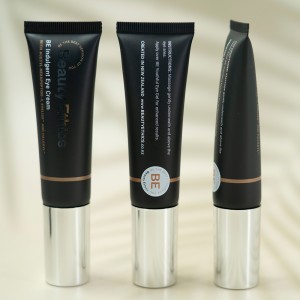 Custom Logo Refillable Black Matte Packaging Lotion Soft Airless Tube With Pump For Foundation Sunscreen BB Cream Tube