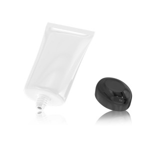 Biodiserigebla Plasta Ovala Plata BB CC Kremo Ŝminko Pakado Propra Premu Kosmetika Tubo