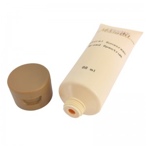 100ml PCR Soft Tube Sunscreen Kosmetika Tubo Ŝminko Plasta Tubo