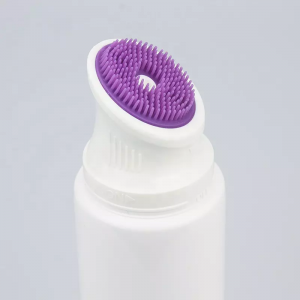 New Products D40mm Face Wash Plastic Cosmetic Silicone Massage Brush Tube With Brush Applicator