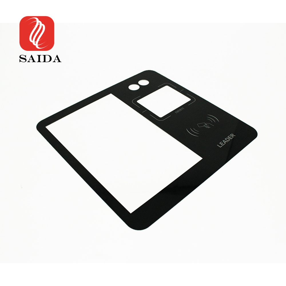 Custom Tempered Serico-screen Printing AG+AR+AF Cover Glass for Card / Face/Barcode Recognition Display Screen