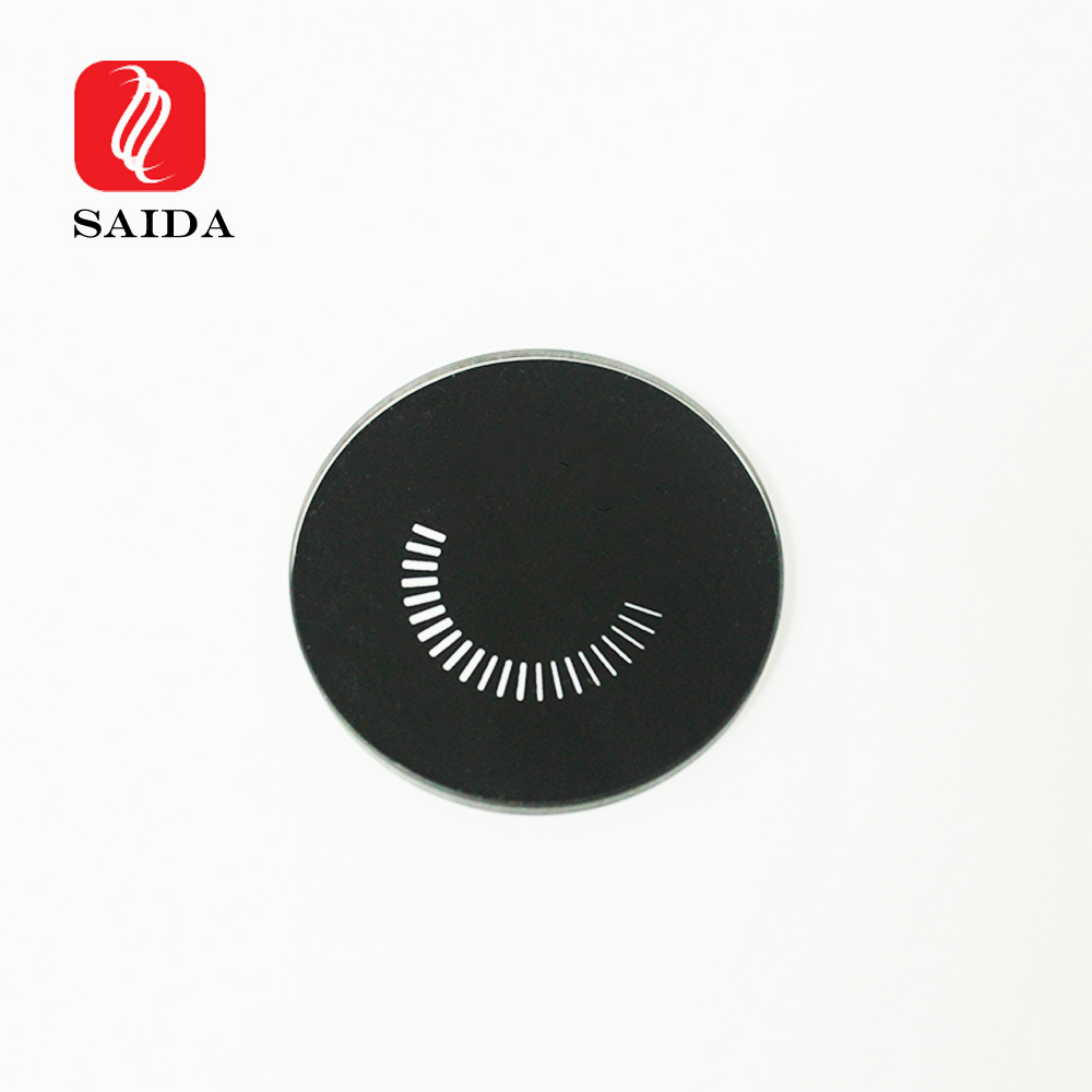 Vidrio impreso negro redondo de 3 mm para electrodomésticos