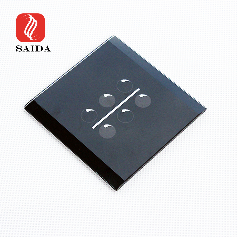 ODM Factory China Vidrio templado personalizado de 2 mm para panel de interruptor táctil de vidrio
