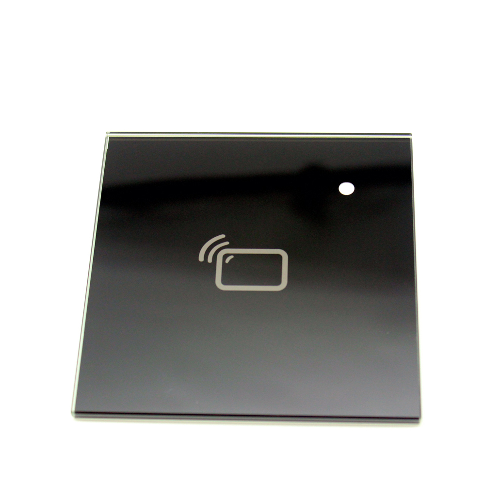 EU Standard Black Printed Toughened Glass for Smart Switch