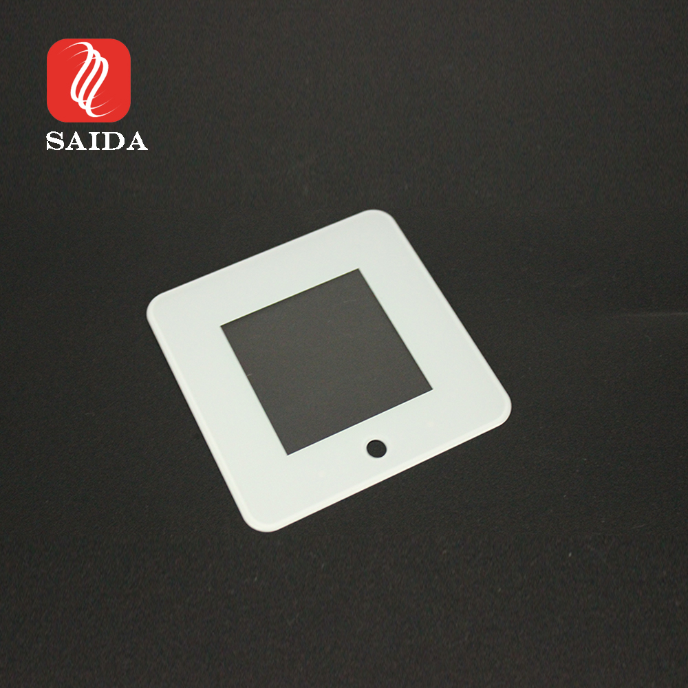 Vidrio de interruptor de luz de vidrio templado blanco de 1 mm con ventana de visualización