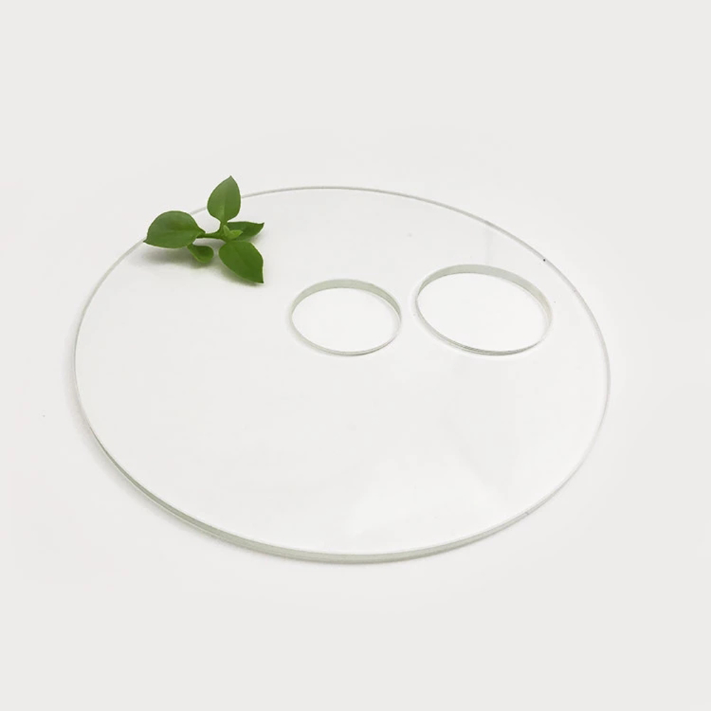 Wafer con disco in vetro borosilicato trasparente da 3 mm