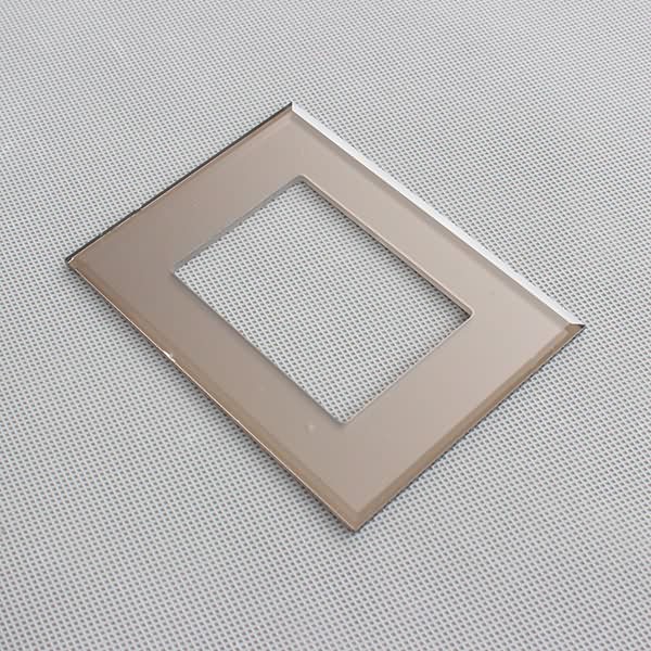 Interruptor inteligente de dureza OEM/ODM de venta de fábrica, panel de vidrio de acero con borde pulido