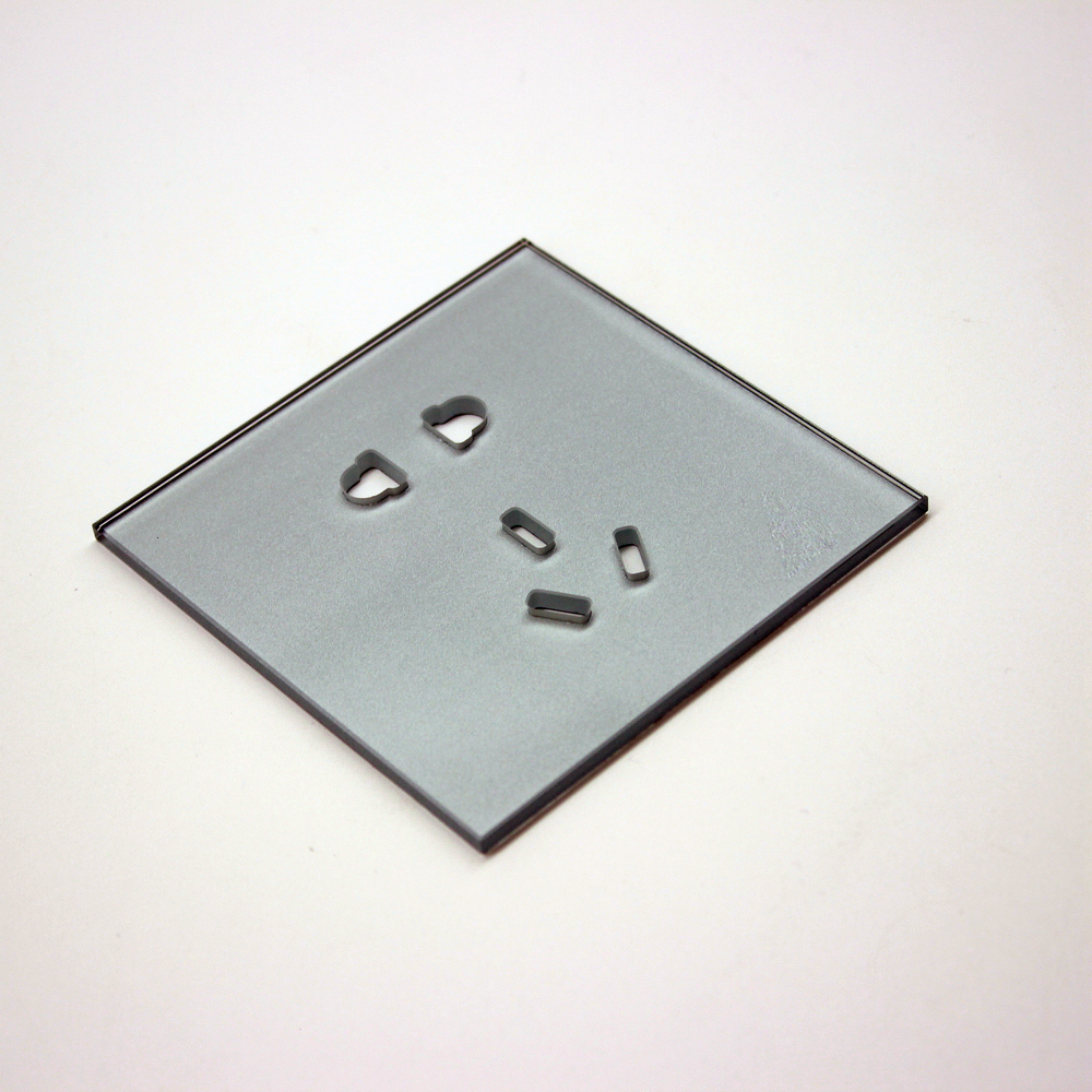 Painel de vidro com soquete de 3 mm para controlador de casa inteligente