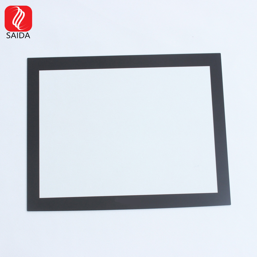 Vetro temperato frontale di alta qualità con serigrafia nera per display LCD