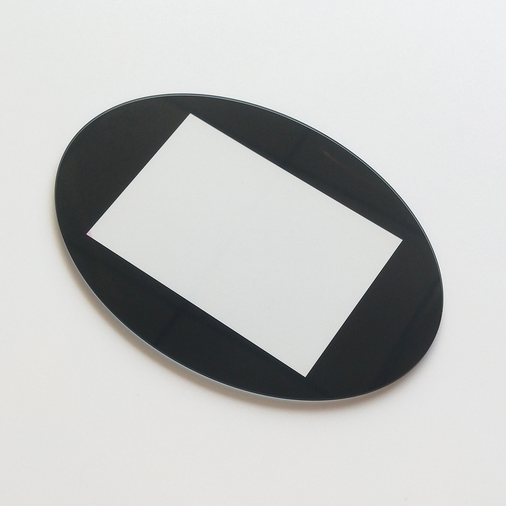Vidrio templado de 2 mm de forma ovalada personalizado para exhibición industrial