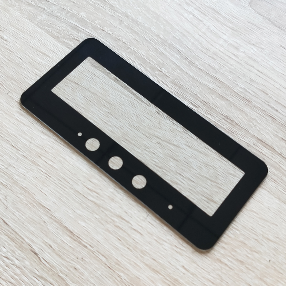 2 mm zwart bedrukt afdekglas voor elektrisch apparaat
