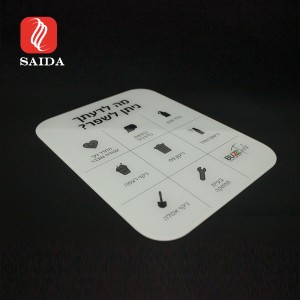UV Resistant White 2mm Touchpad Cover Glass for Reporting Device
