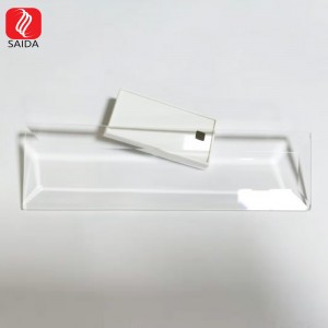 China OEM China 6-12 mm Clear Tinted Colored Round Rectangle Shape Bevel Edge Tempered Glass for Table Top