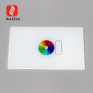 3 mm UV-geprint kristalhelder wit glazen schakelpaneel