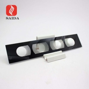 Iluminación LED de pared de 2 mm de vidrio templado con impresión de cerámica negra