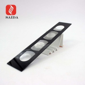 2mm Wall LED Lighting Toughened Glass with Black Ceramic Printing