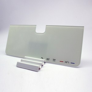 浴室用の白色セラミック印刷を施したOEM強化ガラスパネル