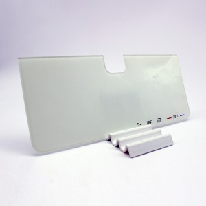 Panel de vidrio templado OEM con impresión de cerámica blanca para baño
