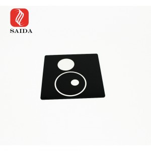 Vierkant 3 mm zwart gehard glas voor slimme sanitaire oplossingen