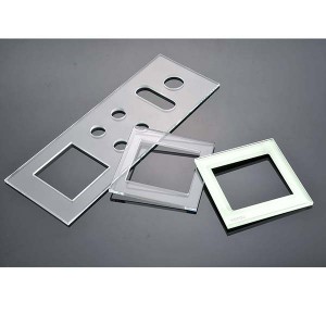 Tempered Glass for Socket Switch; 1 Gang 1 Way Clear Switch Cover Glass