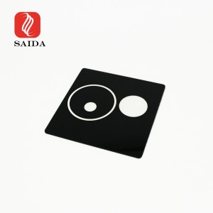 Vierkant 3 mm zwart gehard glas voor slimme sanitaire oplossingen