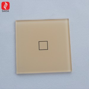 Szkło hartowane o grubości 3 mm ze złotym przełącznikiem do oświetlenia sterującego przełącznikiem domowym
