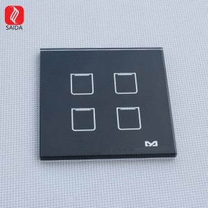 86x86mm Front Tempered Glass for Smart Hotel Light Switch