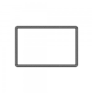 Paparan 1mm Kaca Penutup Hadapan dengan Rim Hitam untuk Paparan LCD