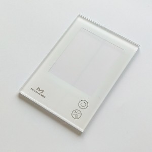 Placa frontal de vidro temperado de vidro elétrico com interruptor de 4 mm