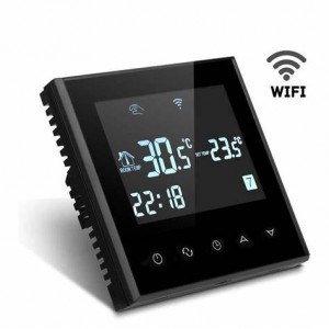 Smart Thermostat 5inch Black Printed Top Glass Panel