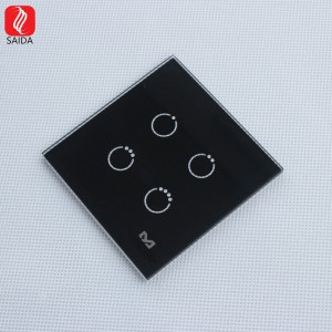 3mm Crystal Clear Lighting Switch Touch Tempered Glass