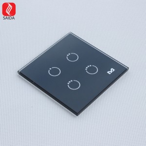 3mm Crystal Clear Lighting Switch Touch Tempered Glass