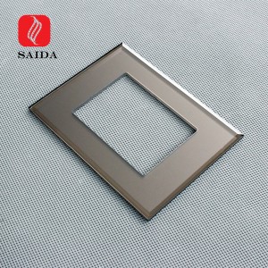Customized 120x70x3mm Bronze Tempered Glass Switch Frame